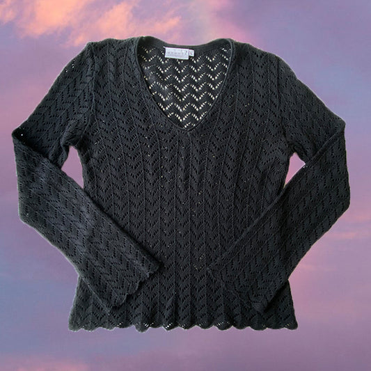 Vintage 90's Fairy Grunge Black Sweater (S)