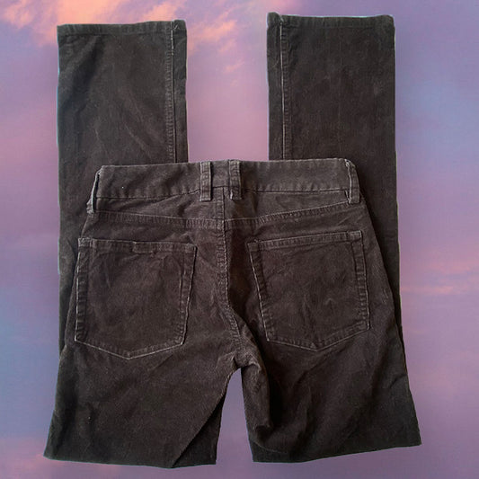 Vintage Y2K Brown Cord Low Waist Bootcut Jeans (34 EU/UK 6)