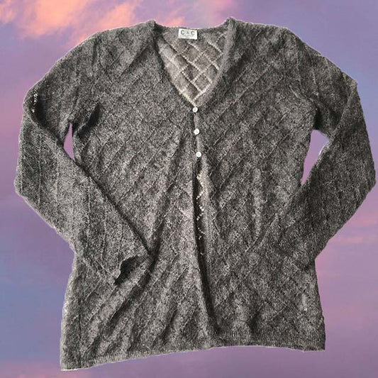 Vintage 90's Fairy Grunge Grey Cardigan (M/L)