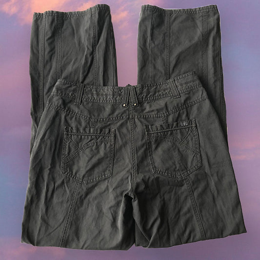 Vintage 90's Black Low Waist Cargos (36 EU/UK 8)