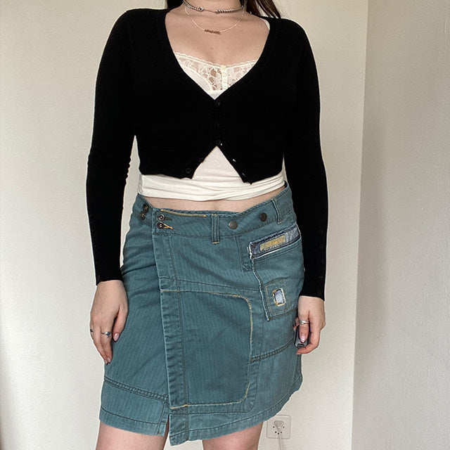 Vintage 90's Diesel Cargo Midi Skirt (38/40 EU / Adjustable)