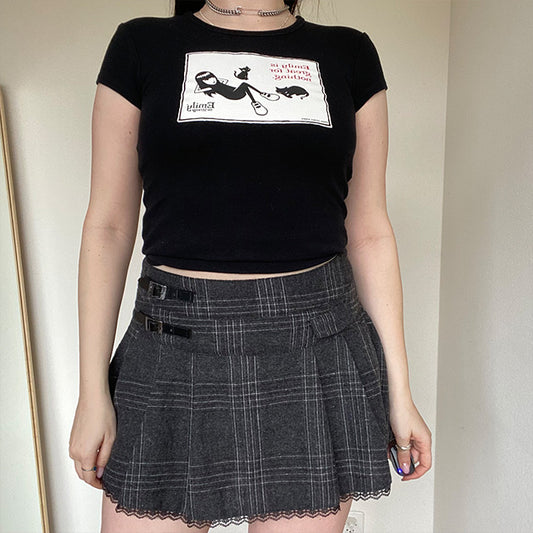 Vintage 90's Preppy Grunge Plaid Pleated Skirt (36 EU / UK 8)