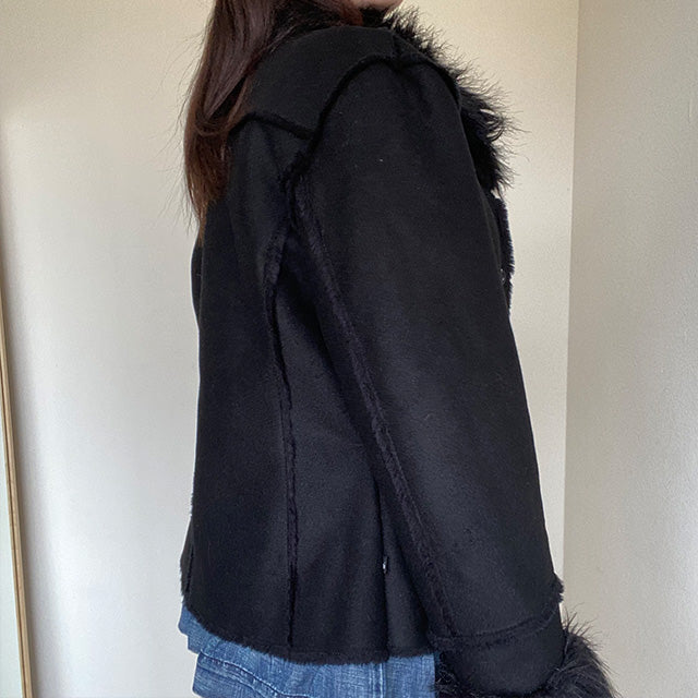 Vintage 90's Black Afghan Jacket (L)