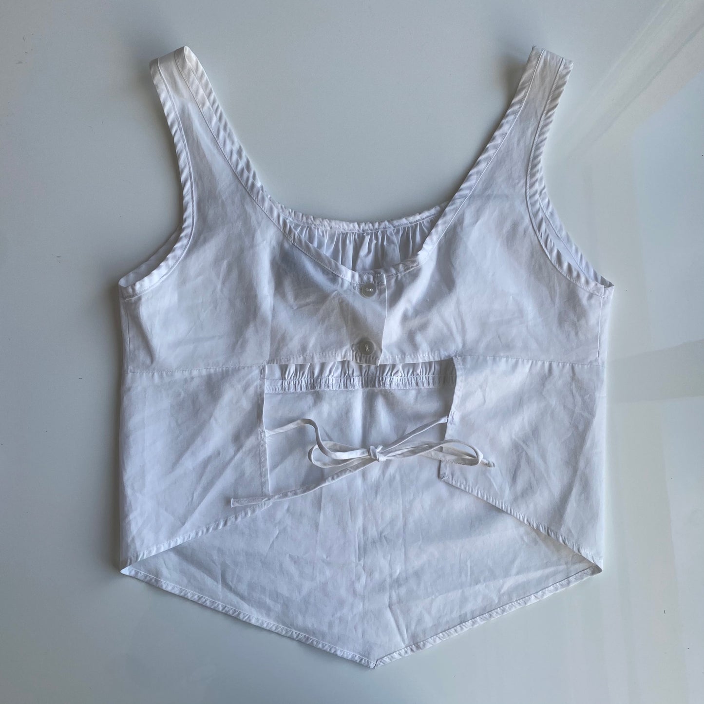 Vintage 90's Fairy Backless White Milkmaid Top (S/M)