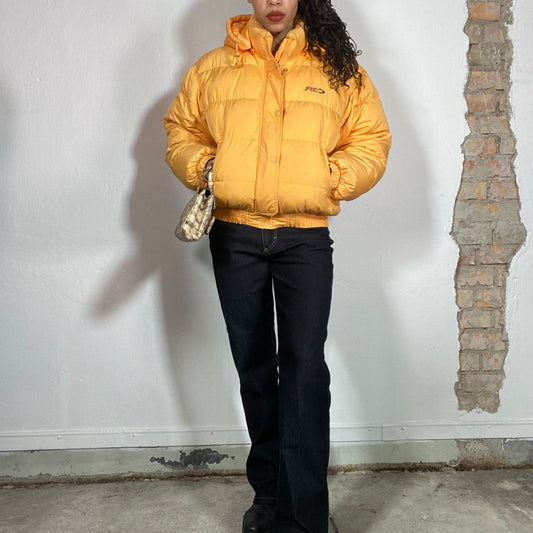 Vintage 90's Winter Yellow Puffer Jacket (S/M)