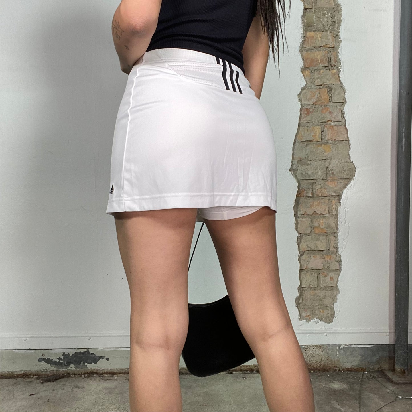 Vintage 90's White Adidas Tennis Skirt with Shorts Underneath (S)