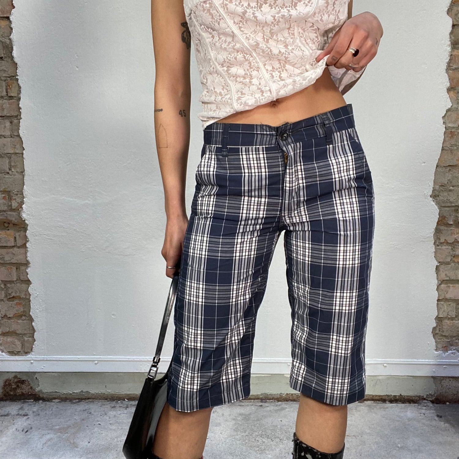 Vintage 2000's Skater Blue Plaid Jorts (S/M) – Michelle Tamar