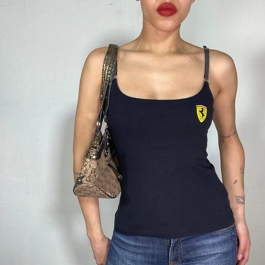 Vintage 2000's Ferrari Top with Logo Patch (S)