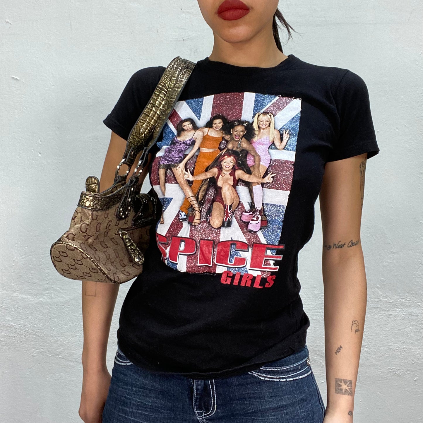 Vintage 2000's Spice Girls Black Merch T-Shirt (S)