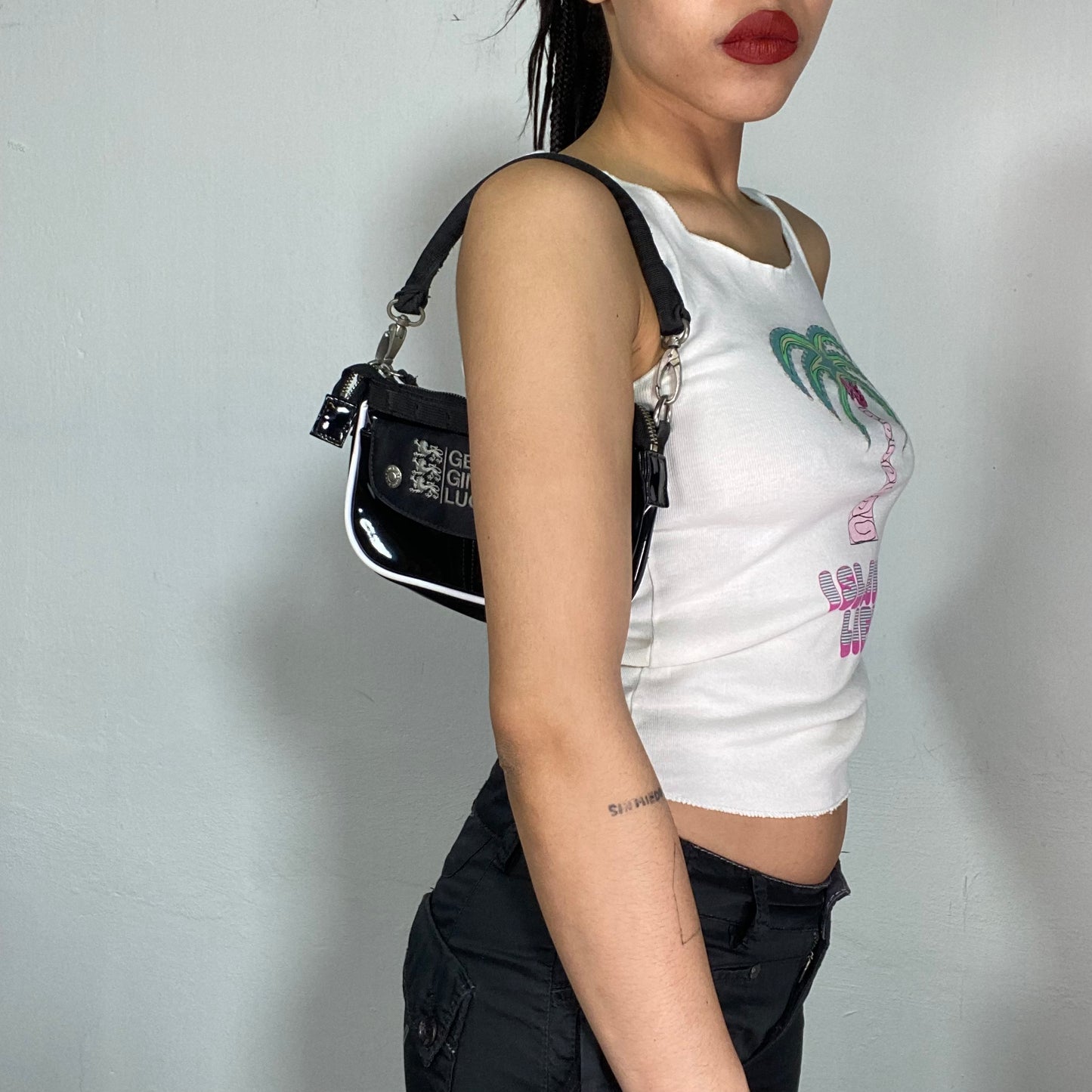 Vintage 2000's George Gina & Lucy Small Shiny Shoulder Bag