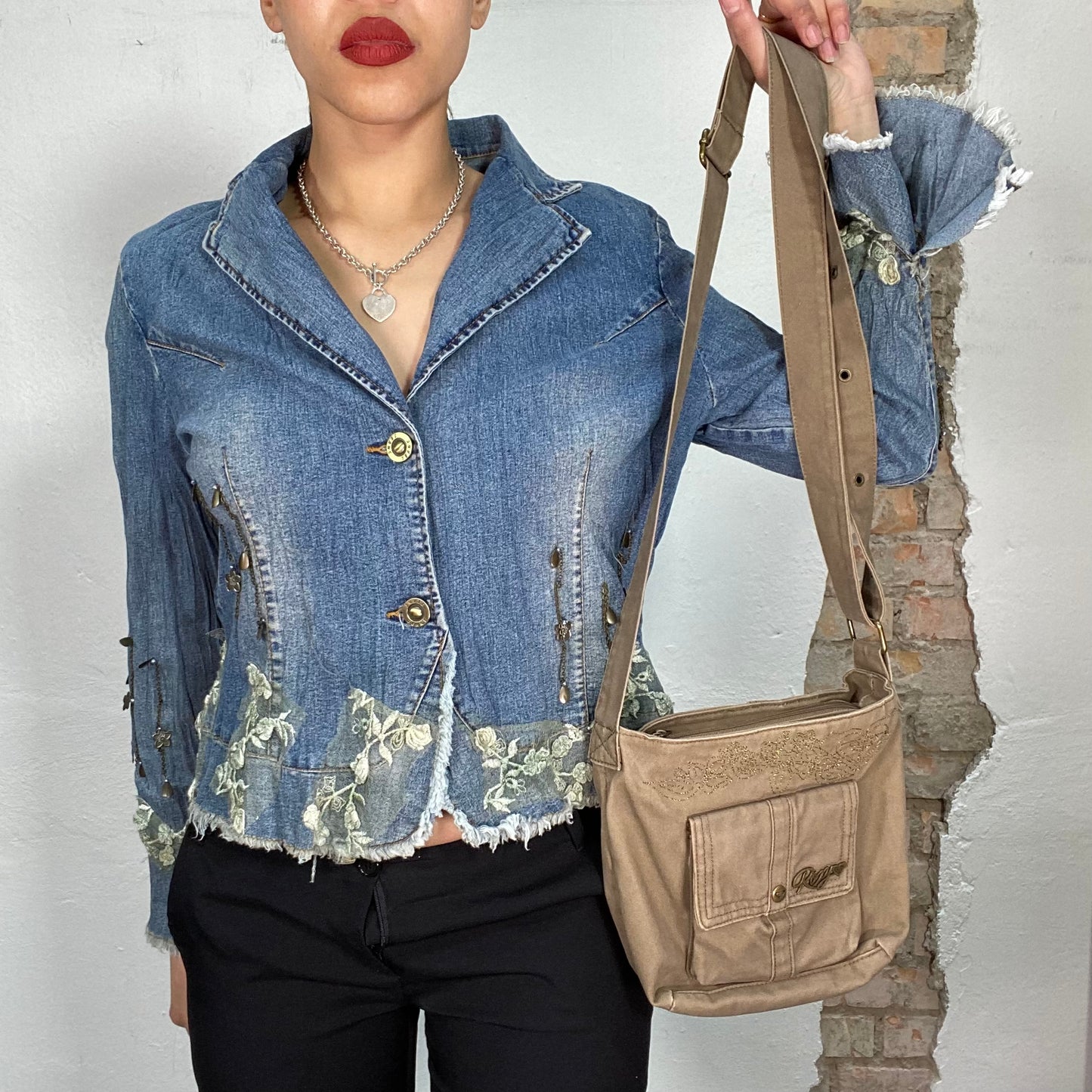 Vintage 2000's Roxy Surfer Brown Messenger Crossbody Bag