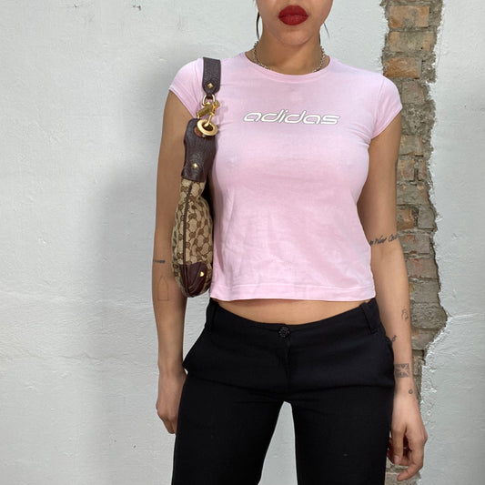 Vintage 2000's Adidas Baby Pink Baby Tee (XS/S)