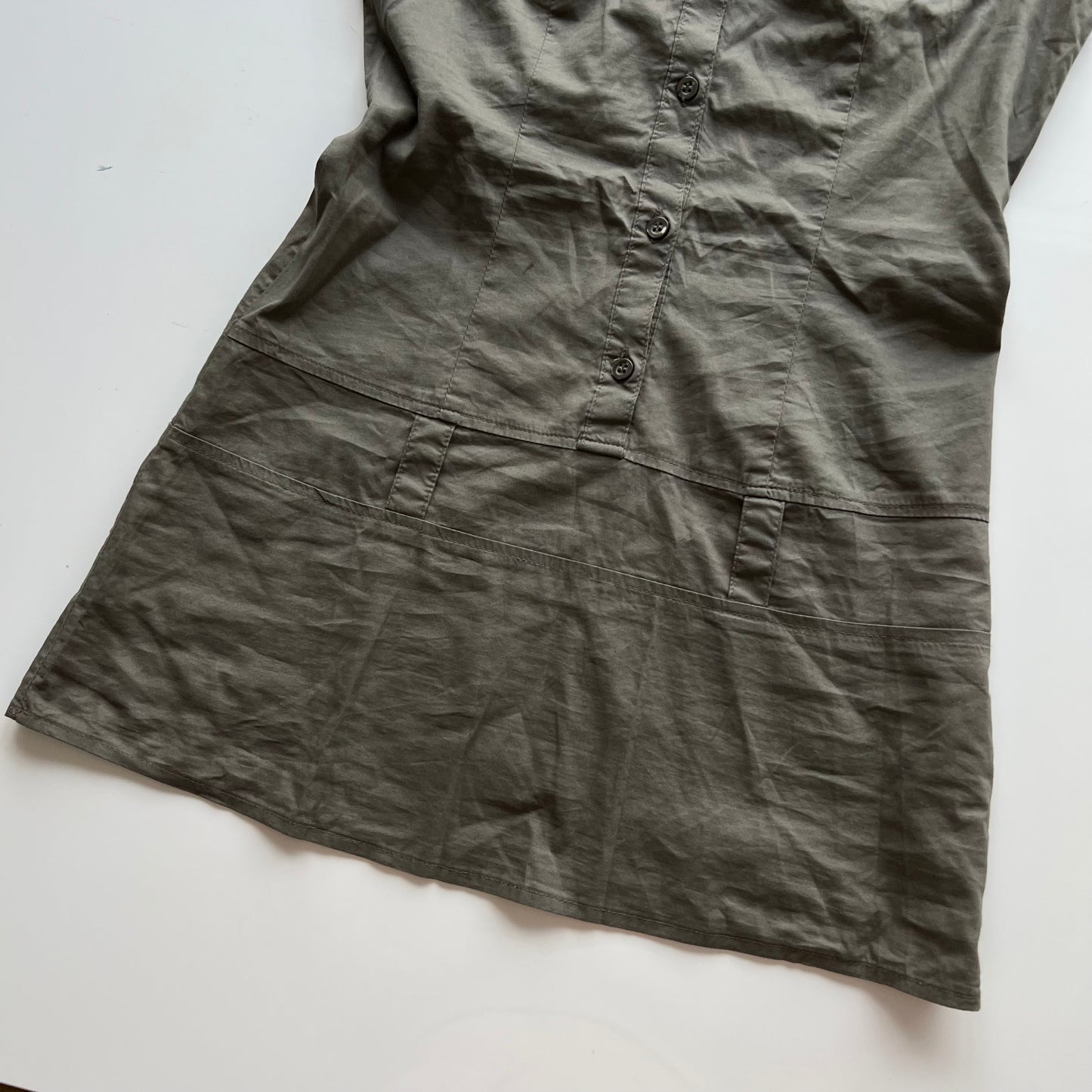 Vintage 90’s Fairy Grunge Khaki Cargo Mini Dress (XS)