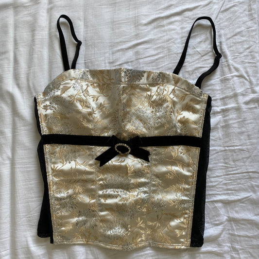 Vintage 90‘s Gold Silk Corset