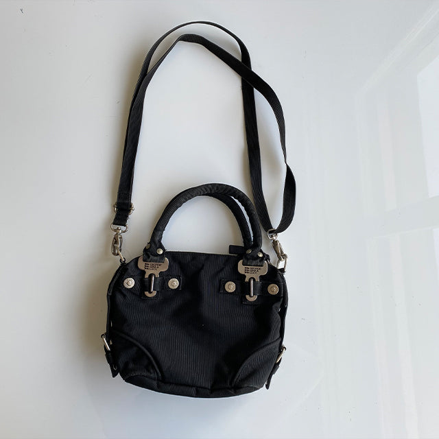 Vintage Y2K Cyber Grunge George Gina Lucy Black Crossbody Bag