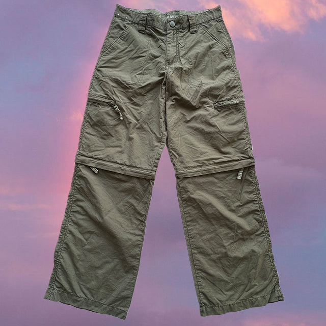 Vintage 90’s Low Waist Khaki Cargo Zip Off Pants (36 EU / 8 UK / 4 US)