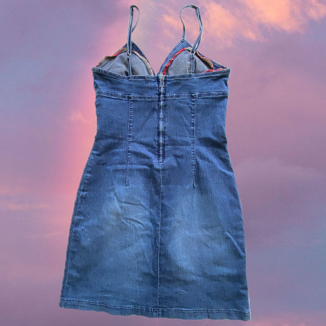 Vintage 90’s Spring Blue Denim Dress (38 EU / UK 10 / US 6)