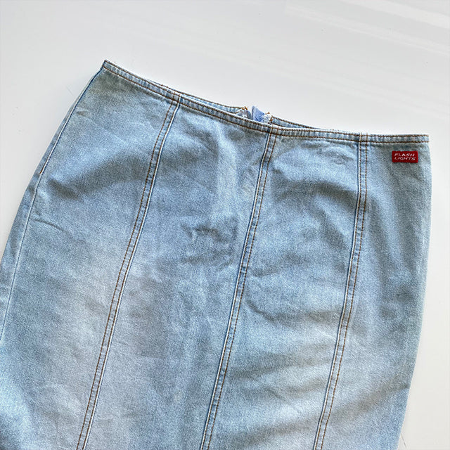 Vintage 90’s Hippie Denim Low Waist Maxiskirt (36 EU / 8 UK / 4 US)