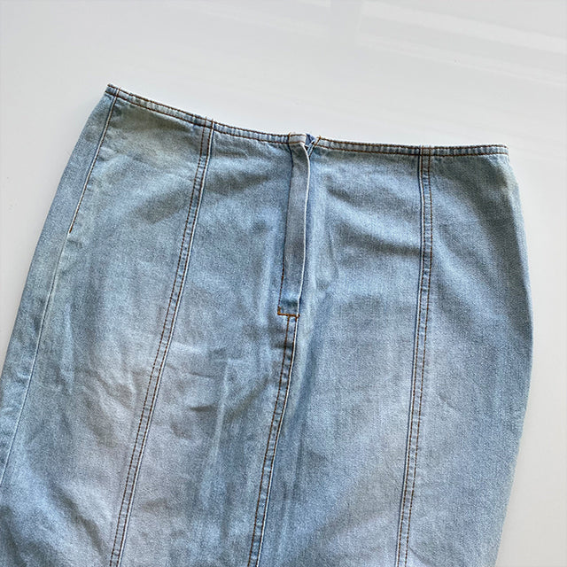 Vintage 90’s Hippie Denim Low Waist Maxiskirt (36 EU / 8 UK / 4 US)