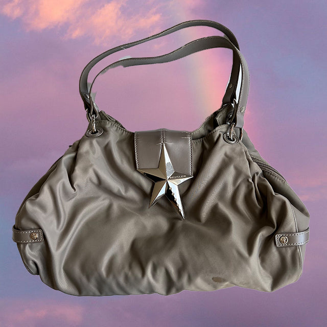 Vintage 90's Archive Mugler Beige Shoulder Bag