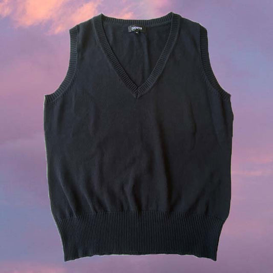 Vintage 90's Rachel Green Navy Sweater Vest (M/L)
