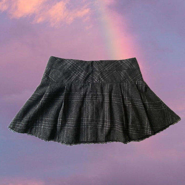 Vintage 90's Preppy Grunge Plaid Pleated Skirt (36 EU / UK 8)