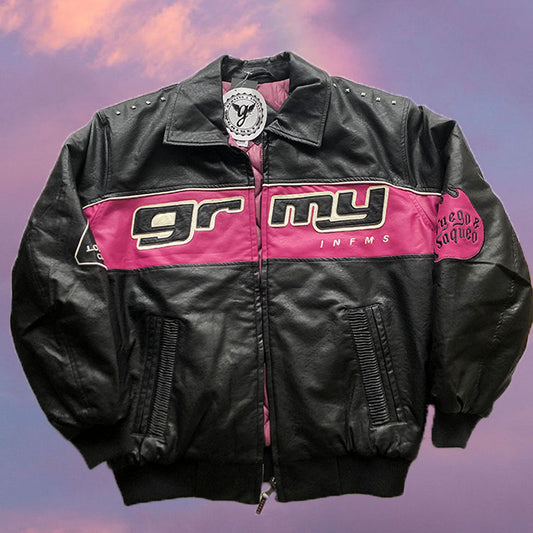 Vintage 90's Motorcycle Leather Jacket (S-L, Oversized)