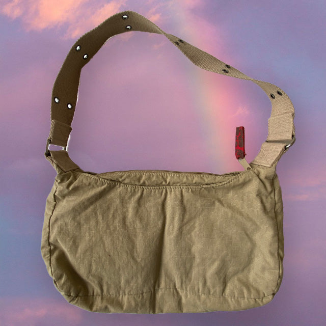 Vintage Y2K Roxy Beige Cargo Style Shoulder Bag